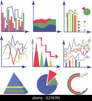 Set graphique plat Illustration de Vecteur