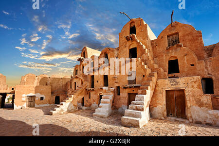 Ksar ouled soltane, grenier fortifié près de Tataouine, Tunisie Banque D'Images