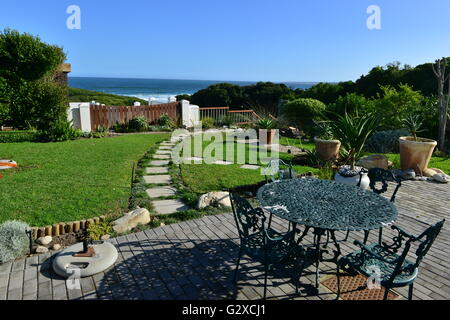 Un jardin à Hermanus en Afrique du Sud Banque D'Images