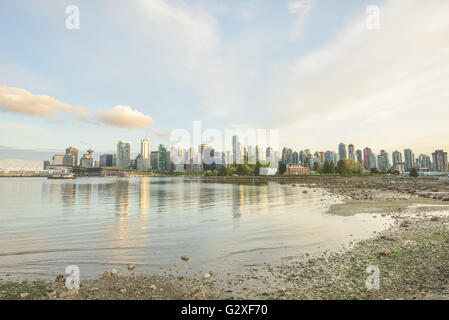 Vancouver skyline de Stanley Park Banque D'Images