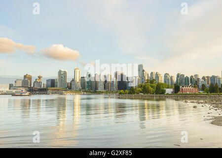 Vancouver skyline de Stanley Park Banque D'Images