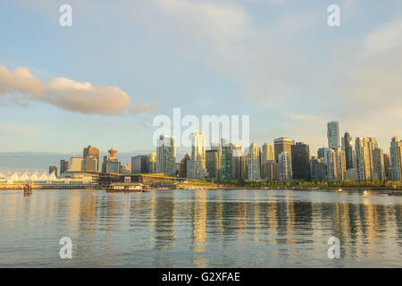 Vancouver skyline de Stanley Park Banque D'Images