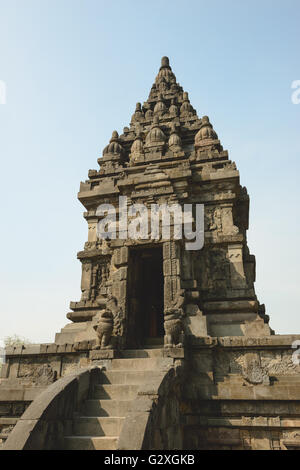 Temple de Prambanan complexe dans le centre de Java, près de Yogyakarta Banque D'Images