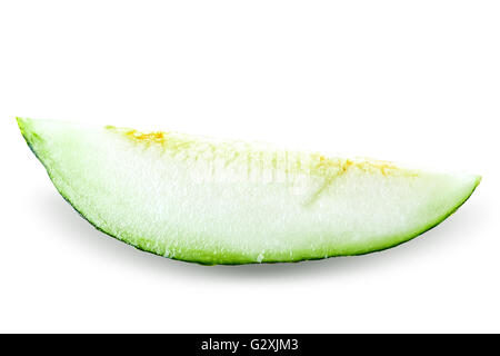 Coupe de melon isolé sur fond blanc Clipping Path Banque D'Images