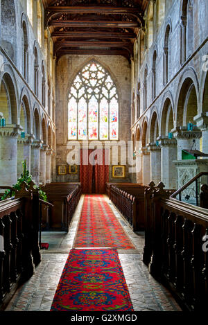 Nef de l'église St Mary, Long Sutton, Lincolnshire, Angleterre, Royaume-Uni Banque D'Images