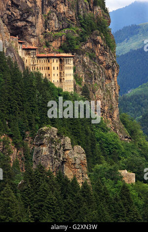 Monastère de Sumela l'un des plus impressionnants sites de l'ensemble de la région de la mer Noire, dans la vallée d'Altindere, province de Trabzon, Turquie. Banque D'Images