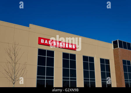 Ft. Wayne, DANS - Circa Décembre 2015 : BAE Systems Installation de fabrication. BAE fournit des solutions de pointe en aérospatiale JE Banque D'Images