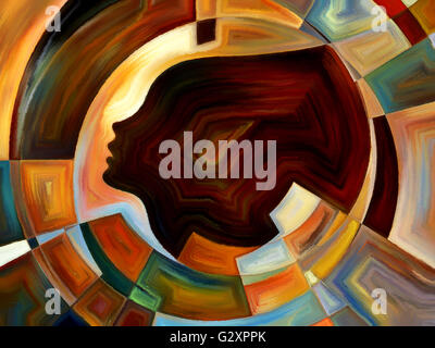 Angles d'hommes série. Arrangement créatif de couleurs, de formes et des droits de l'adulte comme une métaphore sur le concept objet d'art, religio Banque D'Images