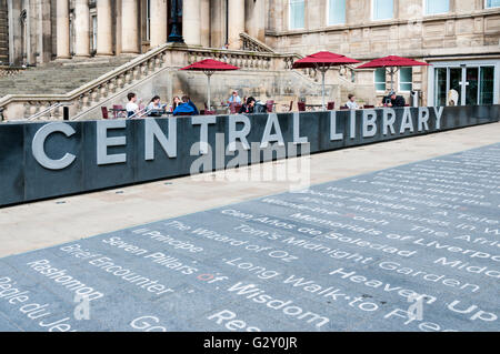 La Bibliothèque centrale dans William Brown Street, Liverpool. Banque D'Images