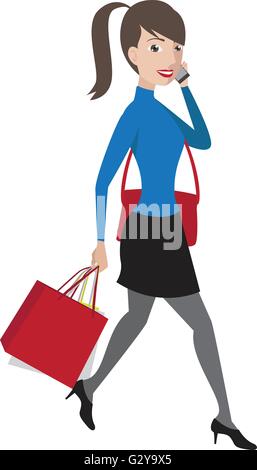 Fille à la mode Illustration de Vecteur