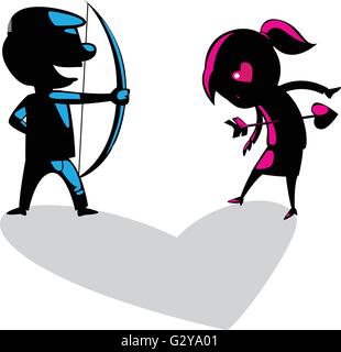 Flèche d’amour Illustration de Vecteur