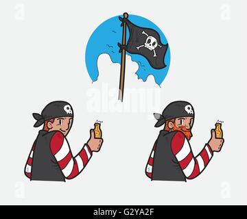 Boisson de pirate Illustration de Vecteur