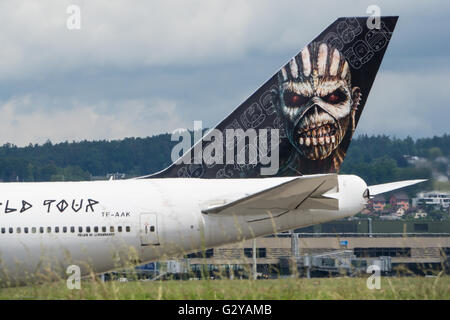 'Ed Force One' Iron Maiden Boeing B747-428 à Zürich Suisse Banque D'Images