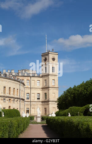 Le Grand Palais Gatchina, l'Oblast de Léningrad, en Russie. Banque D'Images