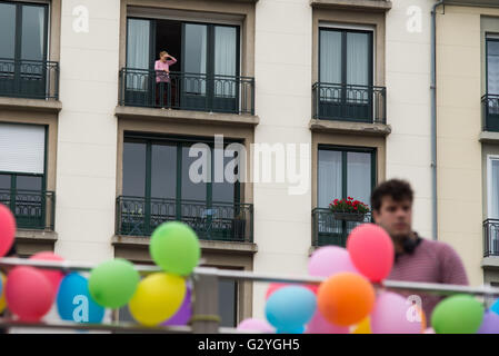 France , Rennes , Jun 04,2016 la fierté de mars de chaque année rassemble environ 3 000 personnes dans les rues de Rennes, de crédit : imagespic/Alamy Live News Banque D'Images