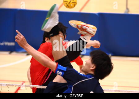 Général Ville de Sumida Gymnase, Tokyo, Japon. 4 juin, 2016. Vue générale, le 4 juin 2016 - La 23e : Sepaktakraw Tous Japon Sepaktakraw Championnat ouvert au gymnase général Ville de Sumida, Tokyo, Japon. © AFLO SPORT/Alamy Live News Banque D'Images