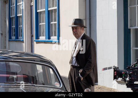 Oxford, Oxfordshire, Angleterre, Royaume-Uni, le 05 juin 2015, le tournage d'ITV drama s'efforcer à Oxford avec des acteurs Shaun Evans et Roger Allam Crédit : Marjan Cermelj/Alamy Live News Banque D'Images