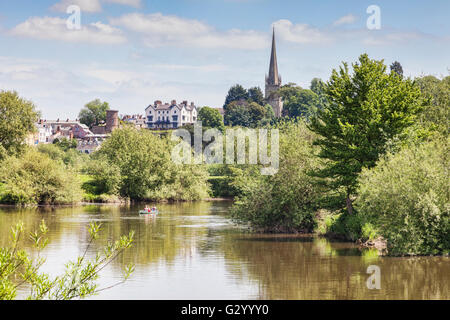 Ross-on-Wye et de la rivière Wye, Herefordshire, Angleterre, RU Banque D'Images
