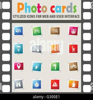 Récréation active icon set Illustration de Vecteur