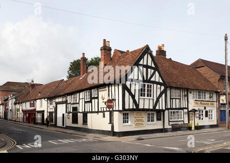 Le Pheasent Inn, xvie siècle pub à Salisbury, Angleterre, Royaume-Uni, Europe Banque D'Images