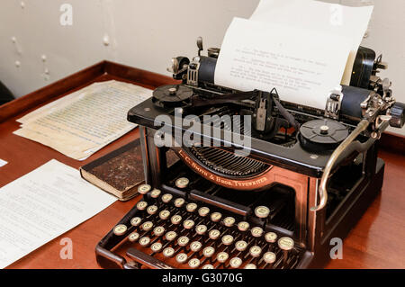 Ancien bureau bureau et machine à écrire à partir de début des années 1900. Banque D'Images