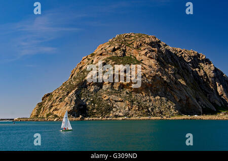 Morro Rock Pacific Coast Highway 1, en Californie Banque D'Images