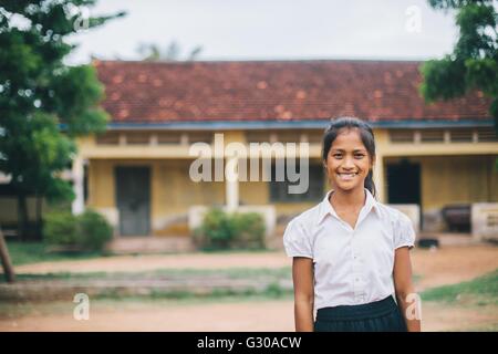 L'école primaire, Pong Teuk, Cambodge, Indochine, Asie du Sud, Asie Banque D'Images