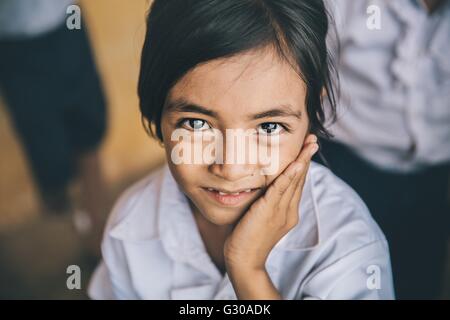 L'école primaire, Pong Teuk, Cambodge, Indochine, Asie du Sud, Asie Banque D'Images