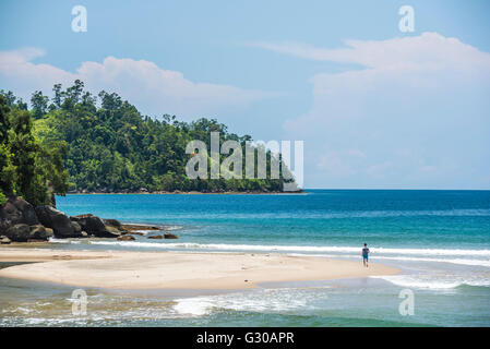 Balades touristiques sur Sungai Pinang Plage, Près de Padang à l'Ouest de Sumatra, Indonésie, Asie du Sud, Asie Banque D'Images