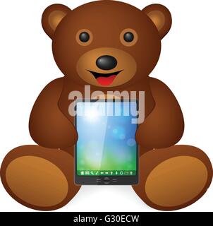 Ours comprimé sur un fond blanc. Vector illustration. Illustration de Vecteur