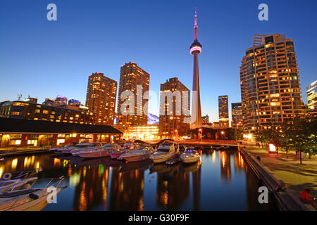 Toronto, Canada, Skyline Vue de nuit