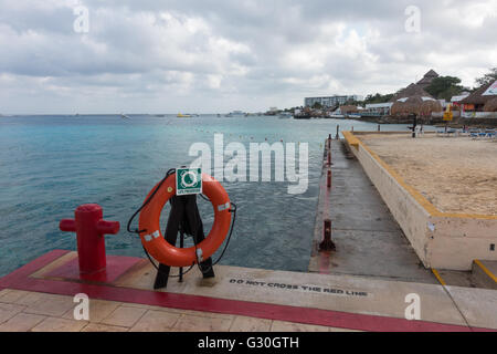 Embarcadère pour les bateaux de croisière à Cozumel. Cozumel, Mexique Banque D'Images