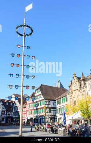 Place du marché (Marktplatz), Allemagne, Bade-Wurtemberg, Kraichgau-Stromberg, Bretten Banque D'Images