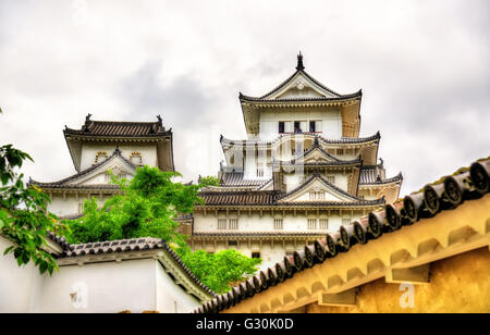 Détails du château de Himeji au Japon Banque D'Images