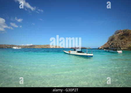 Pink Beach sur l'île de Komodo en Indonésie Banque D'Images