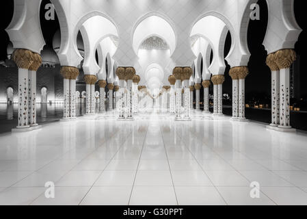 La transcendance, la Grande Mosquée Sheikh Zayed, Abu Dhabinigh Banque D'Images