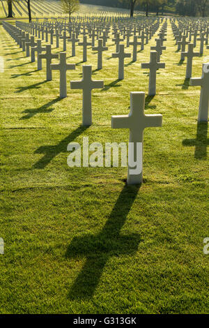 Saint Aavold cimetière militaire américain en France. Banque D'Images