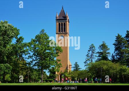 Le monument Stanton carillon clocher campanile sur le campus de l'Université d'Iowa Banque D'Images