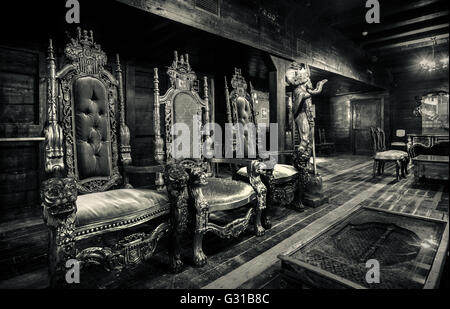 Intérieur de la Trinité-antisima «' vieux pirate ship Banque D'Images