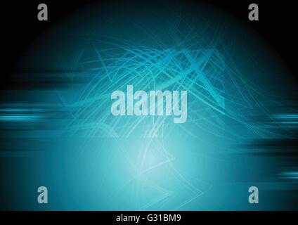 Grunge fond ondulé bleu foncé avec des lignes courbes. Conception vectorielle Illustration de Vecteur