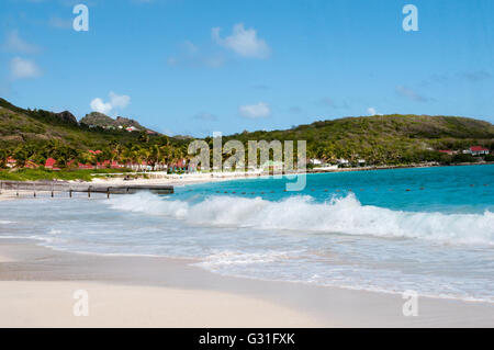 La plage de Corossol à St Barth Antilles Caraïbes Banque D'Images