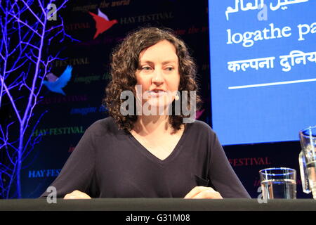 Carrie Quinlan, Hay Festival 2016, Hay-on-Wye, Brecknockshire, Powys, Pays de Galles, Grande-Bretagne, Royaume-Uni, UK, Europe Banque D'Images