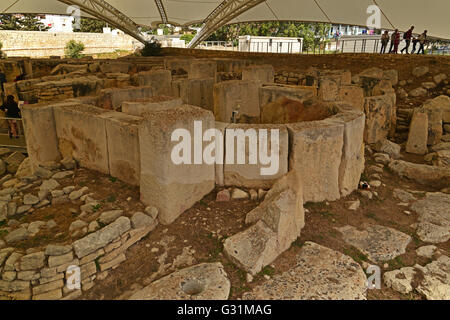 Les temples de Tarxien, Malta Banque D'Images