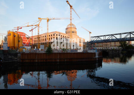 Berlin, Allemagne, chantier de Berliner Schloss Banque D'Images