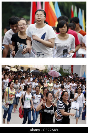 Huaibei, Huaibei, CHN. 7 juin, 2016. Huaibei, Chine - 7 juin 2016 : (usage éditorial uniquement. Chine OUT) le 7 juin 2013 et 8 juin 2013. L'examen d'entrée National College(NCEE) commence aujourd'hui. Ces photos montrent des scènes ce jour-là de 2005 à 2015. © SIPA Asie/ZUMA/Alamy Fil Live News Banque D'Images