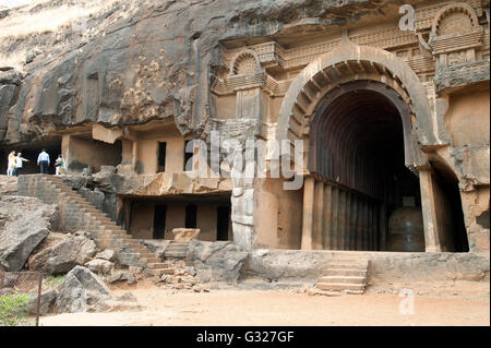 L'image de Bhaja Caves à Pune Maharashtra, Inde Banque D'Images