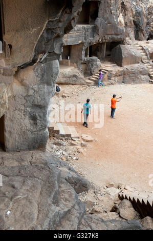 L'image de Bhaja Caves à Pune Maharashtra, Inde Banque D'Images