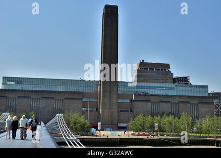 Extension à la Tate Modern de Londres, connu sous le nom de la maison de l'interrupteur, par Herzog et de Meuron Banque D'Images