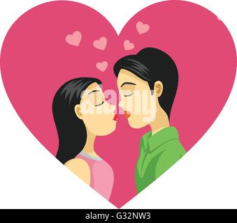 Couple, amour, romance Illustration de Vecteur