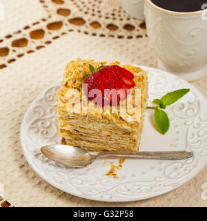 Napoléon gâteau de pâte feuilletée Banque D'Images